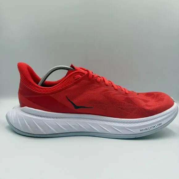 Hoka One One Carbon X 2 Men's Size 12.5 D Red White Running Shoes Sneakers - Picture 4 of 8